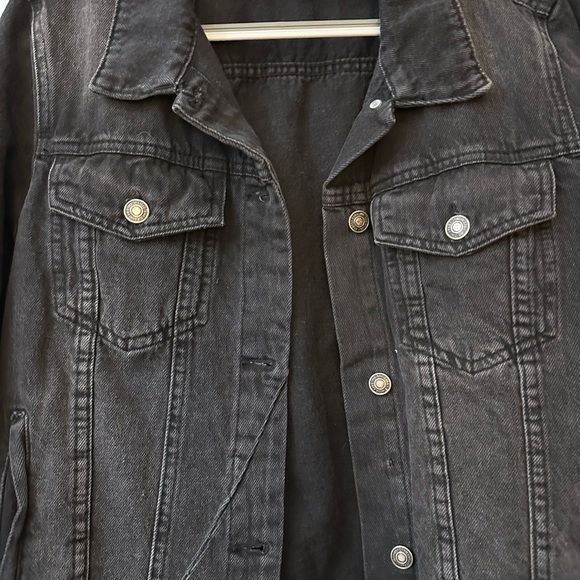 Free People Black Denim Jacket - Picture 2 of 6